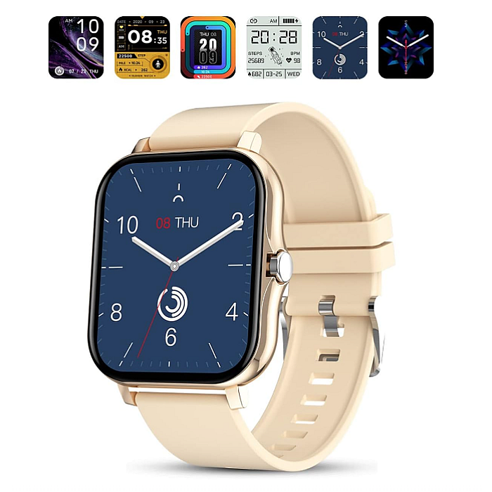 Ceas Inteligent De Mana Ecran Mare Tactil Smartwatch Auriu Smartwatch